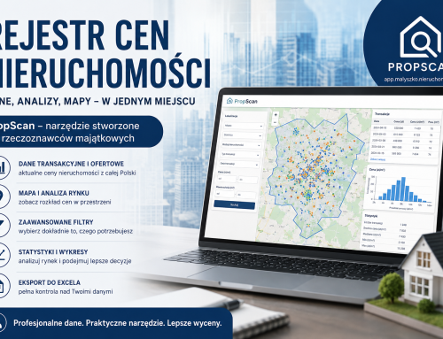 Rejestr cen nieruchomości – dane transakcyjne i analizy rynku w PropScan